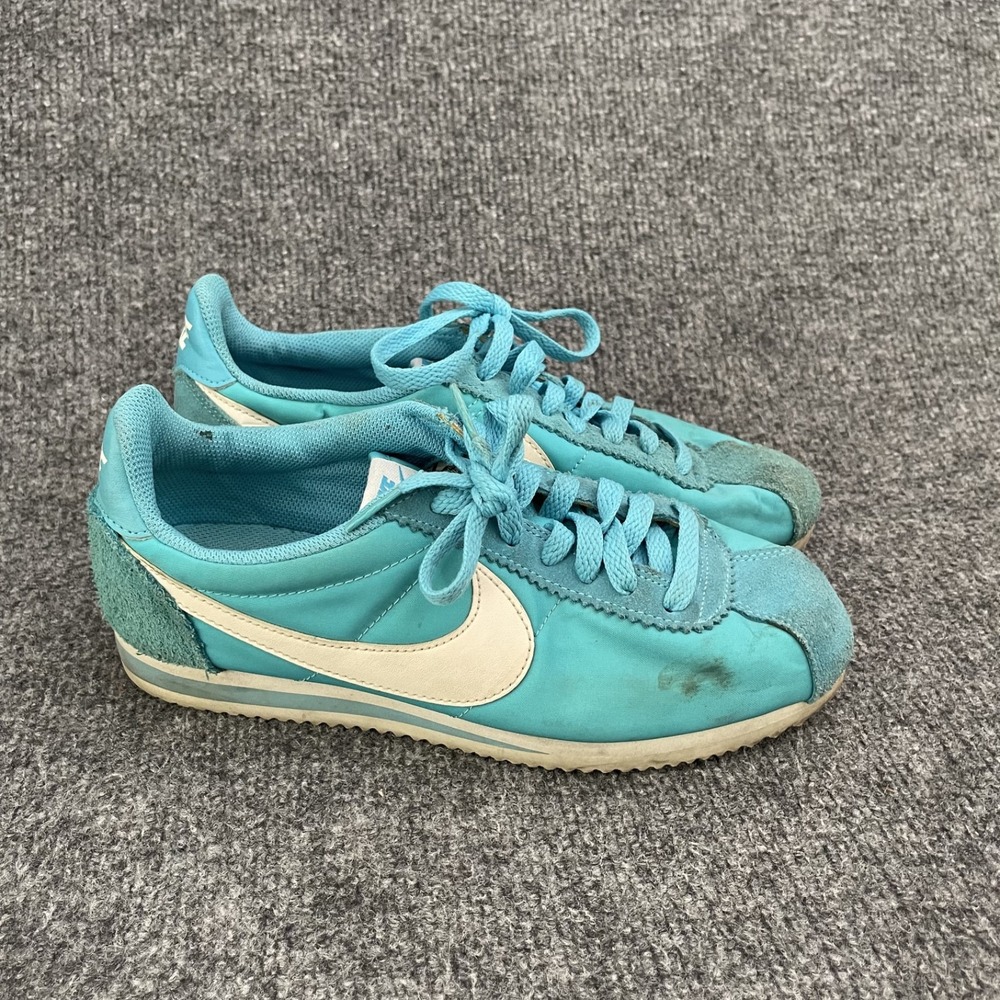 Nike Cortez Shoes Womens Sz 7.5 Low Top Casual Sneakers Blue 749864-410